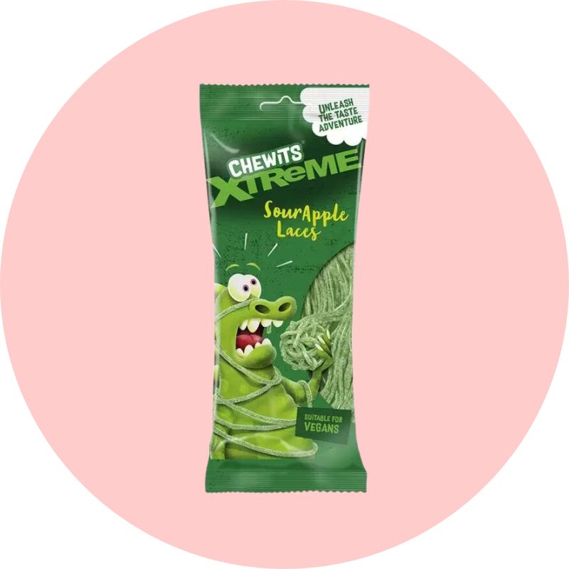 Chewits Xtreme Sour Apple Laces