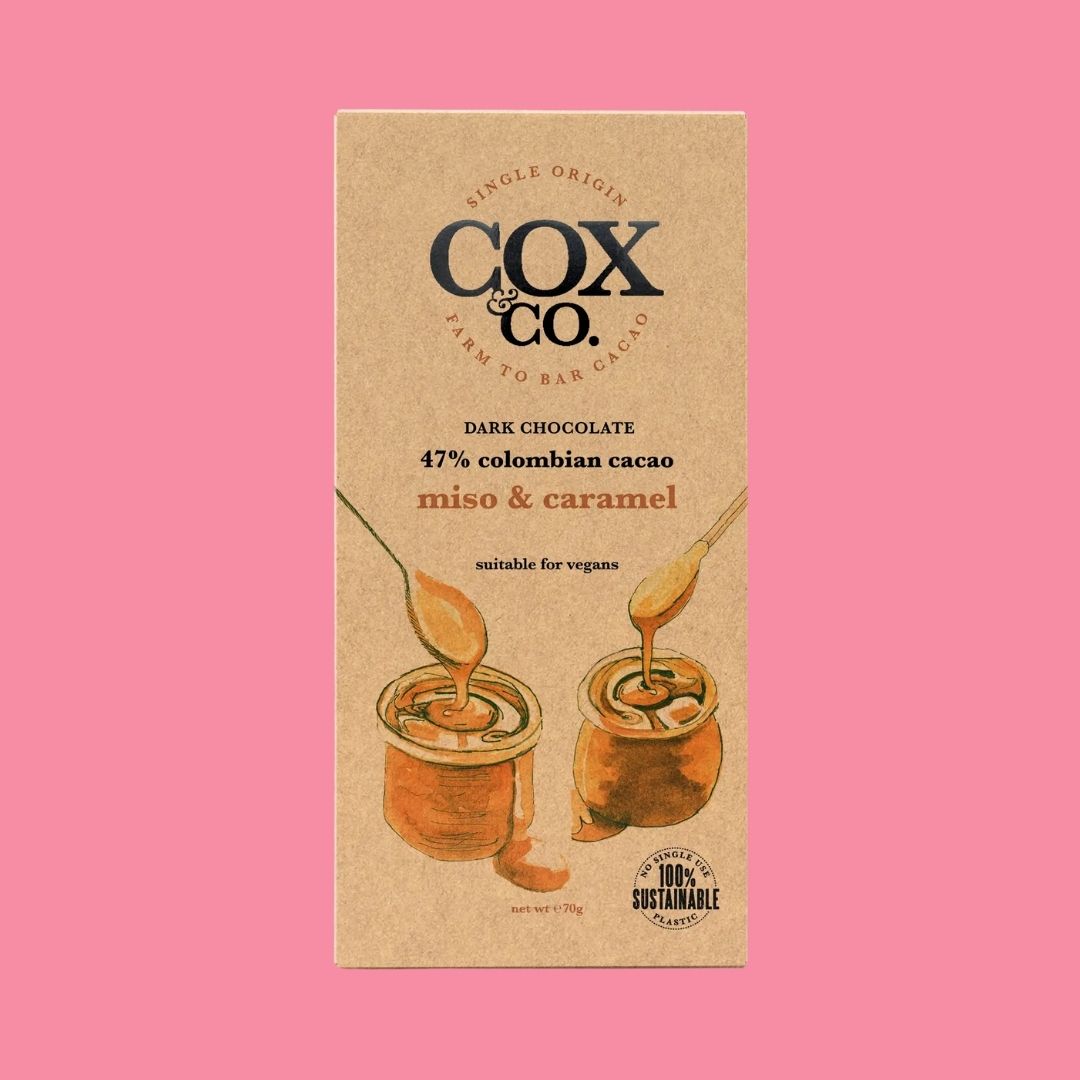 ここあ丸 Cox & Co Chocolate Bar Miso & Caramel | The Vegan Candy Man