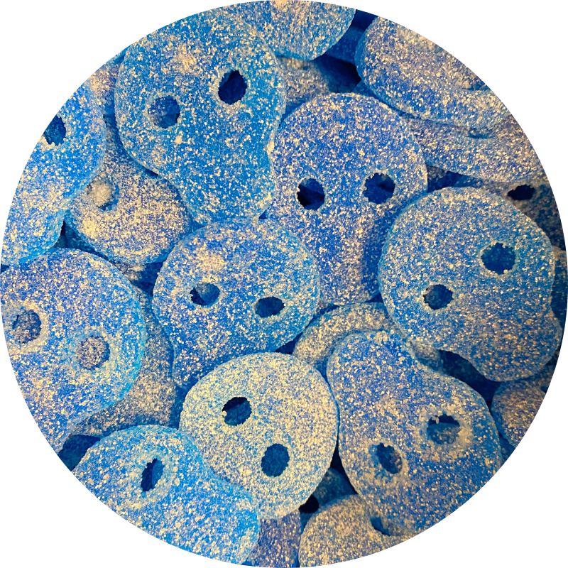 Fizzy Blue Skulls
