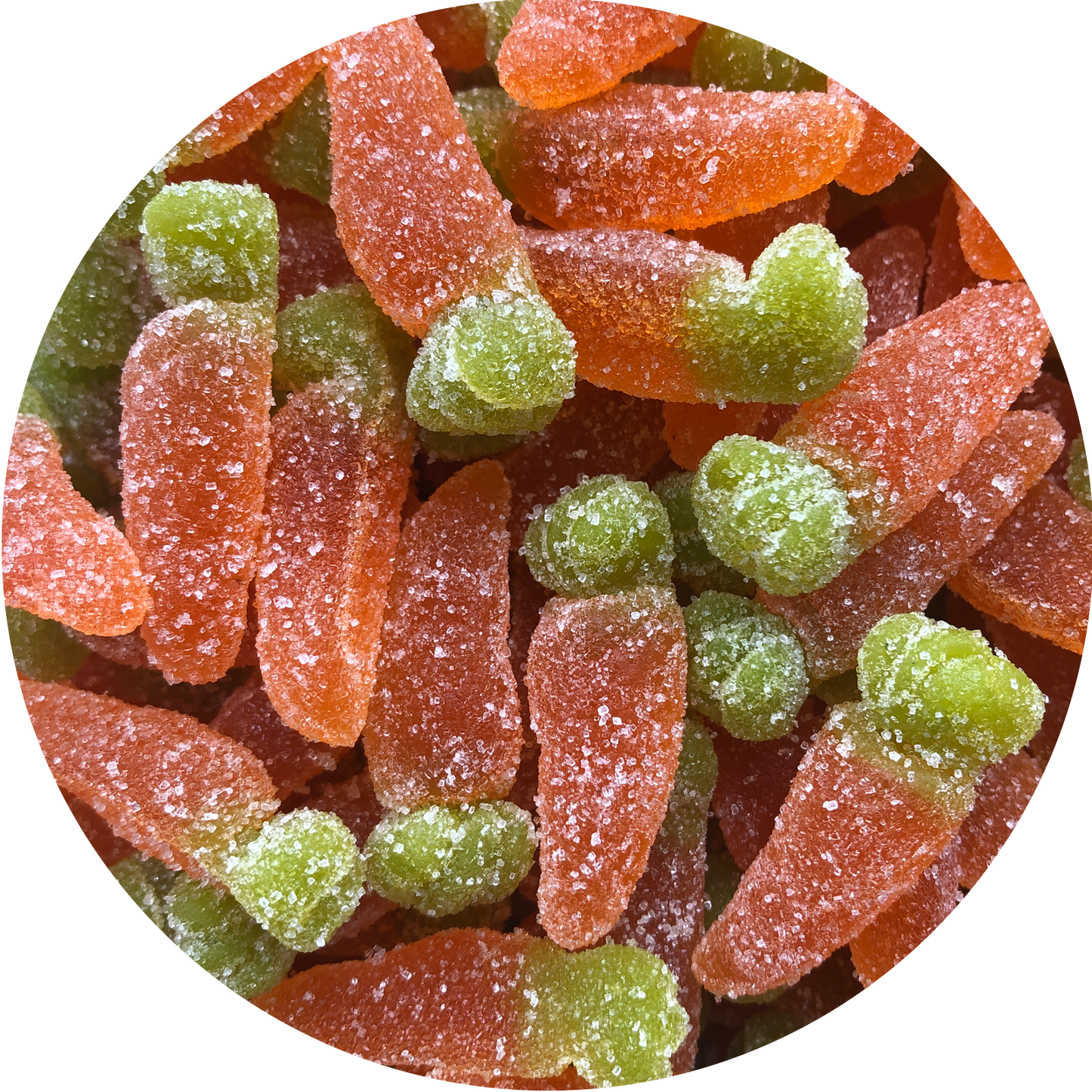 Sugar Coated Jelly Carrots