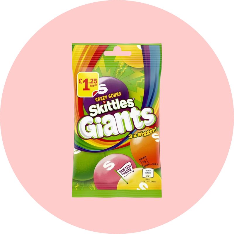 Giant Sour Skittles Treat Bag