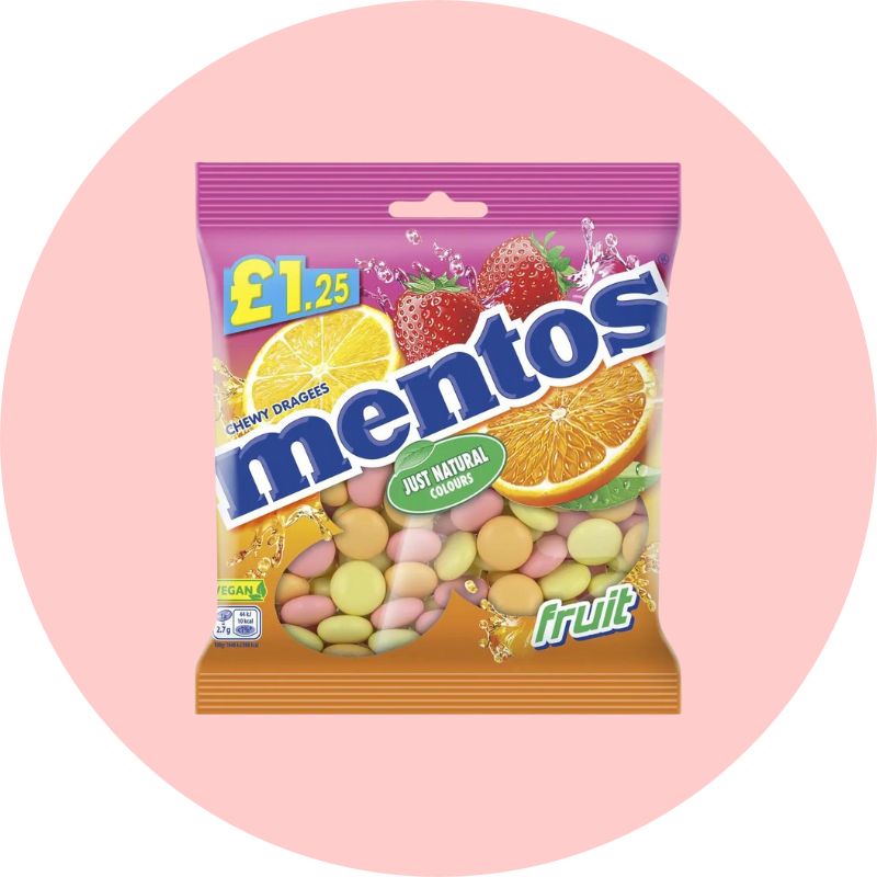 Mentos Rainbow Chews Share Bag