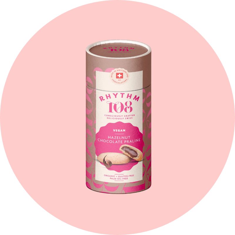 Rhythm 108 Biscuits Hazelnut Chocolate Praline 195g Gift Tube
