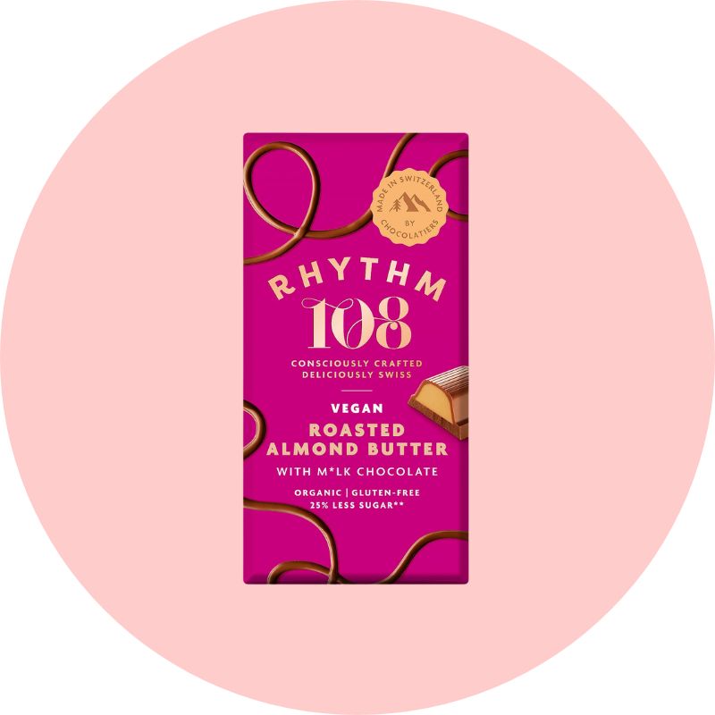 Rhythm 108 Chocolate Bar - Roasted Almond Butter, 100g