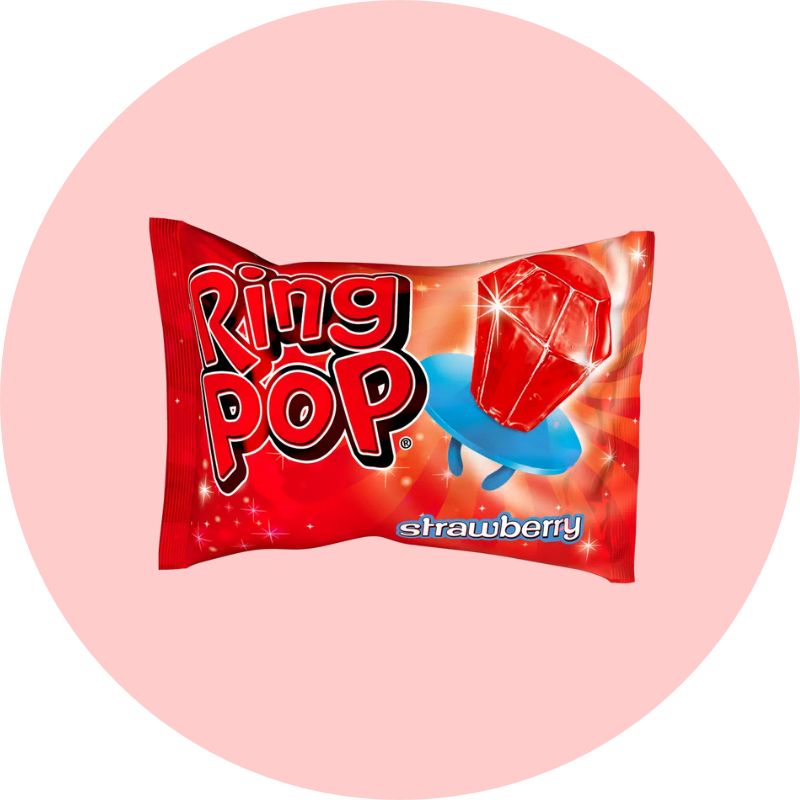 Bazooka Ring Pop Strawberry