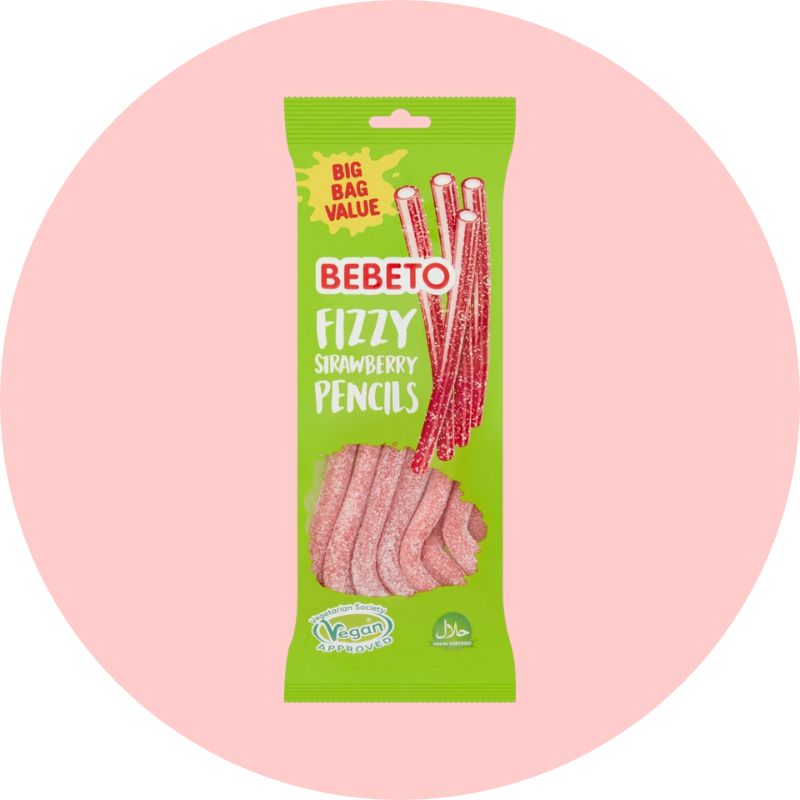 Bebeto Fizzy Strawberry Pencils