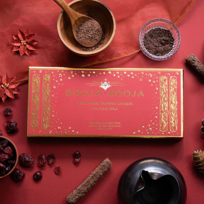 Booja Booja Raspberry Truffles Booja Booja Truffle Loglets Yuletide Spice | The Vegan Candy Man