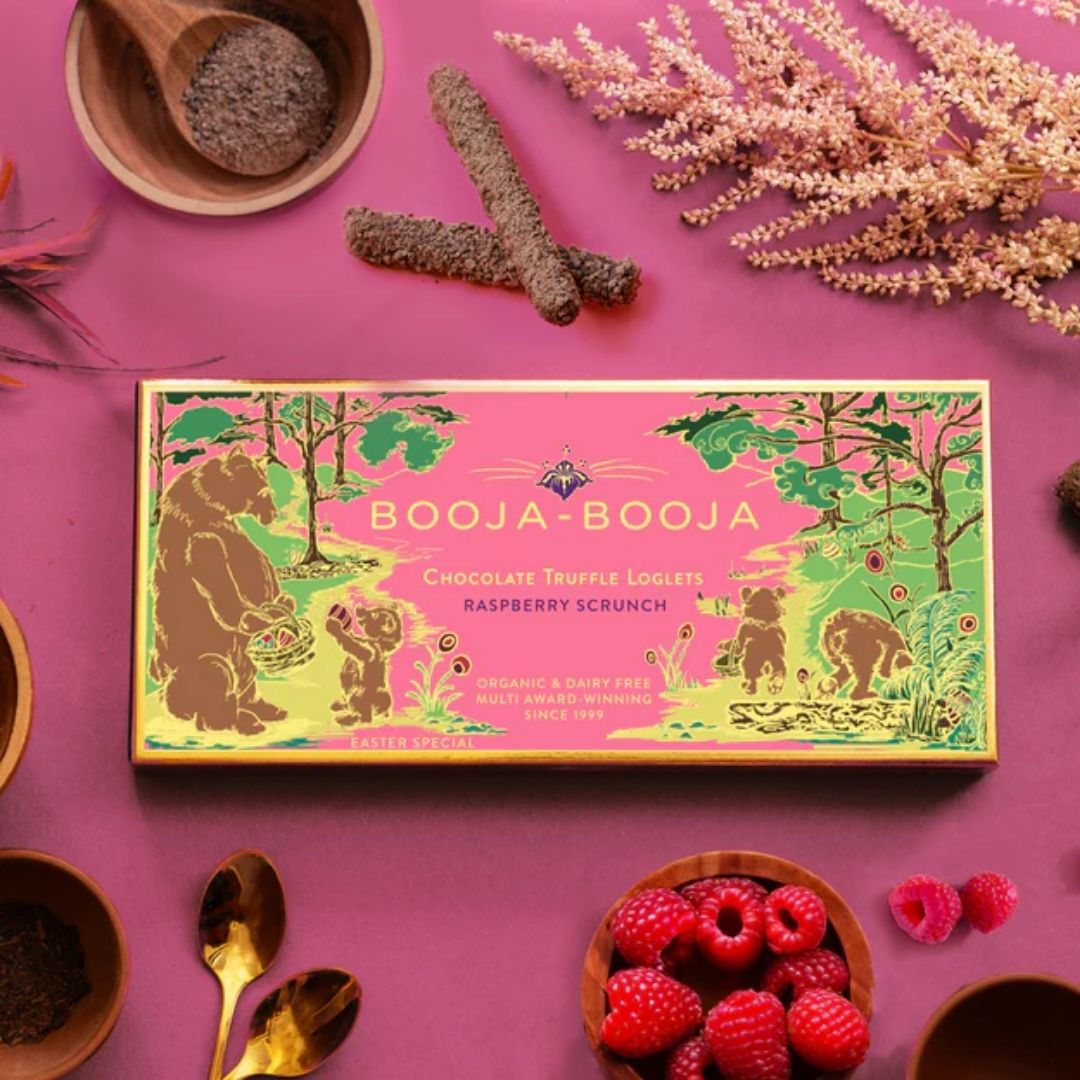 Booja Booja Raspberry Scrunch Truffle Loglets Lifestyle