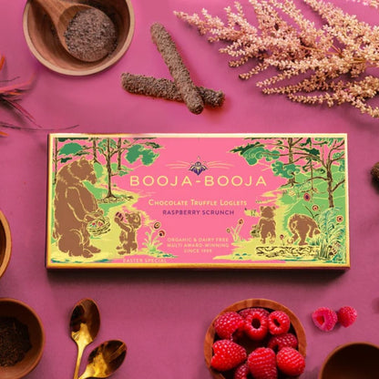 Booja Booja Raspberry Scrunch Truffle Loglets Lifestyle