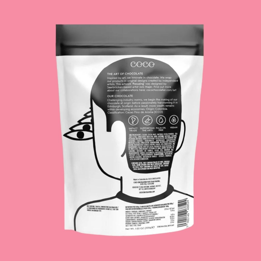 COCO Drinking Chocolate Isle of Skye Salted Caramel Reverse