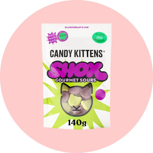 Candy Kittens Sour Shox [Blackcurrant & Lime, 140g]