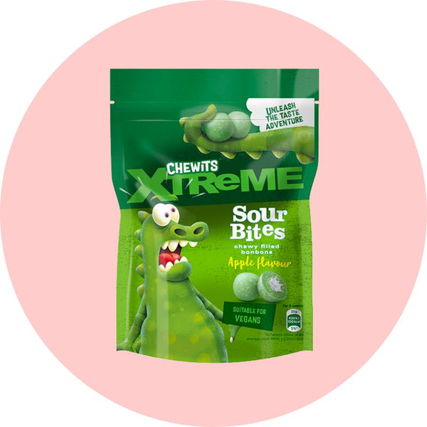 Chewits Juicy Bites Xtreme Sour Apple | The Vegan Candy Man