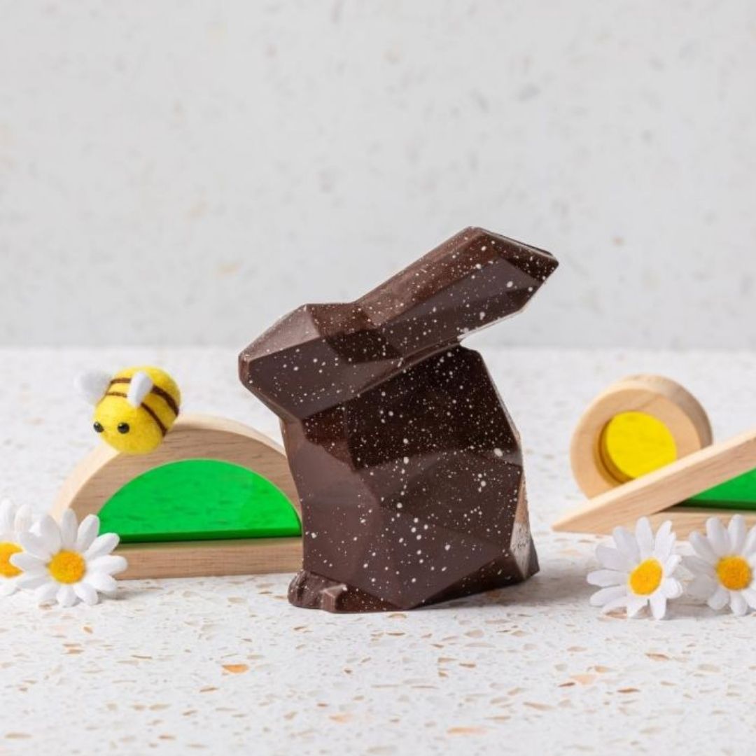 Elegant Rabbit Chocolates Chococo Hollow Chocolate Bunny Dark | The Vegan Candy Man