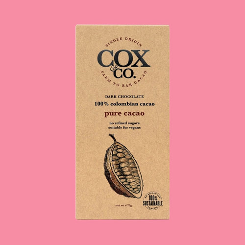 Cox & Co Chocolate Bar 100% Pure Cacao