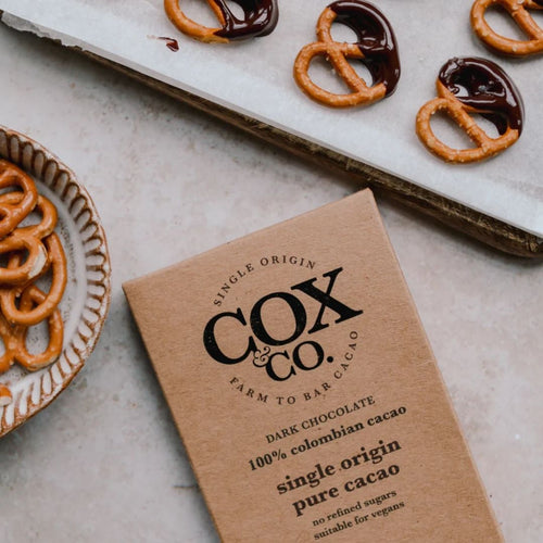 Cox & Co Chocolate Bar 100% Pure Cacao Lifestyle