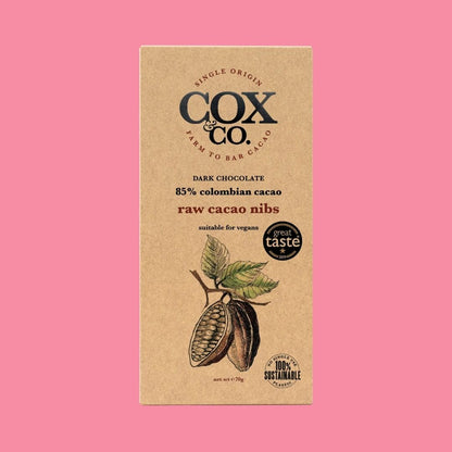 Cox & Co Chocolate Bar Raw Cacao Nibs