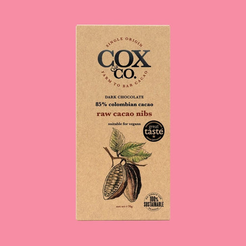 Cox & Co Chocolate Bar Raw Cacao Nibs
