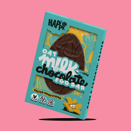Happi Choc Egg Shaped Chocolate Bar Salted Honeycomb