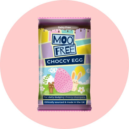 Moo Free Easter Egg Shaped Choccy Bar