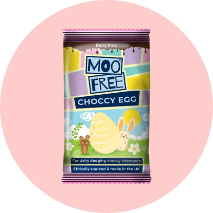 Moo Free Easter Egg Shaped Choccy Bar