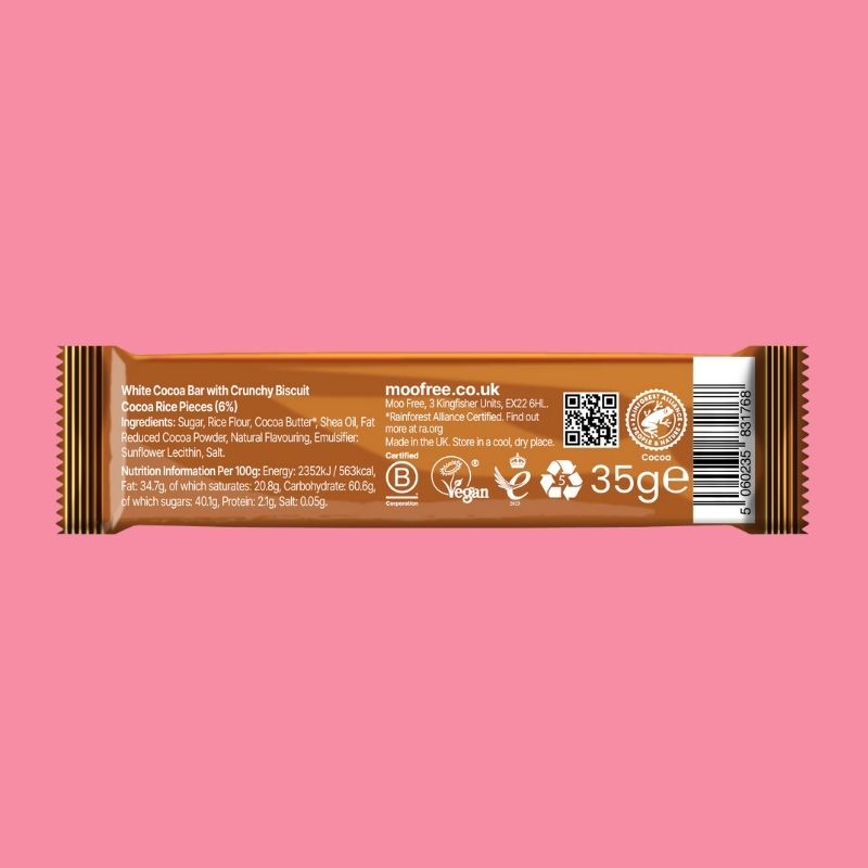 Moo Free Chocolate Bar [Cookie Crunch, 35g]