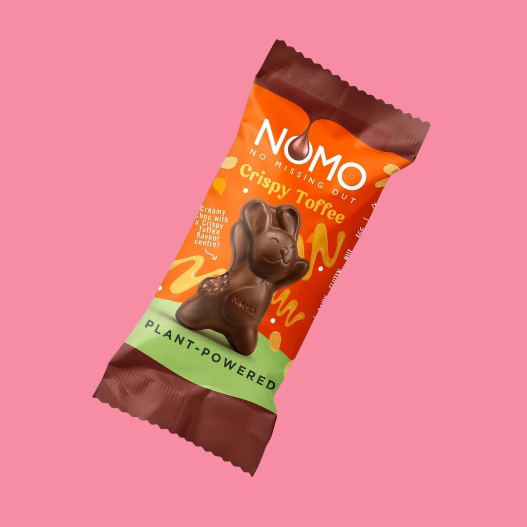 Nomo Crispy Toffee Easter Bunny Chocolate Bar 