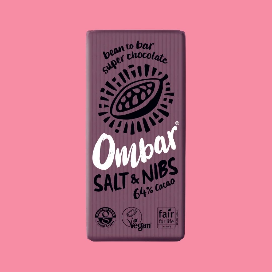Ombar Chocolate Bar [Salt & Nibs, 70g]