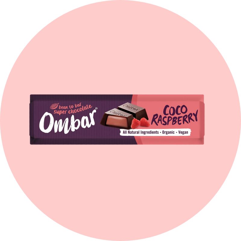 Ombar Oat Milk Chocolate Bar [Coco Raspberry]