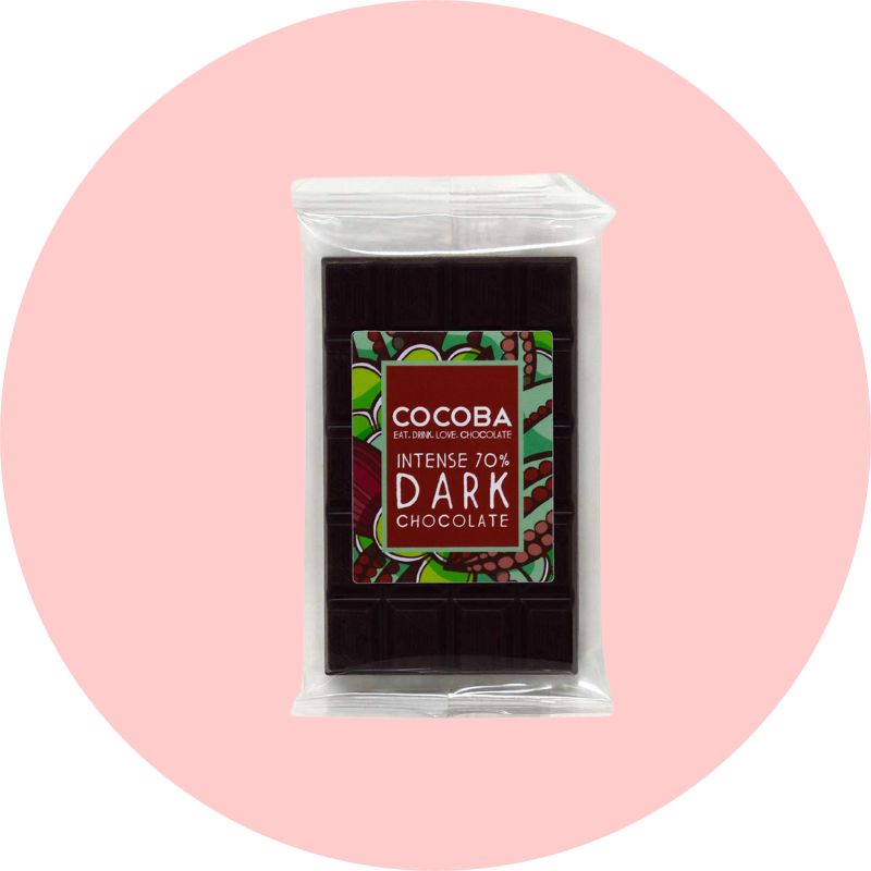 Cocoba Mini Chocolate Bar [Intense 70% Dark]