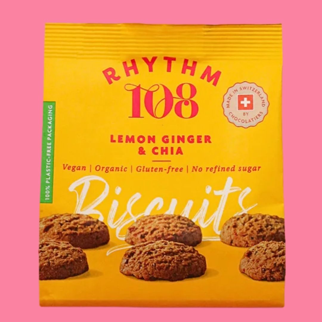 Rhythm 108 Biscuits [Lemon, Ginger & Chia, 135g]