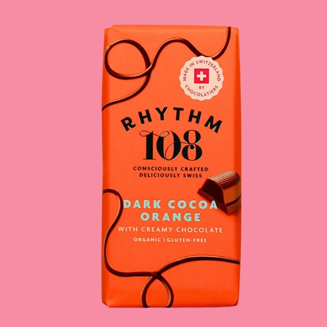 Rhythm 108 Chocolate Bar [Dark Cocoa Orange, 100g]