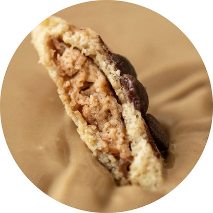 Rhythm 108 Biscuits Chocolate & Salted Caramel 135g Bag Lifestyle Shot