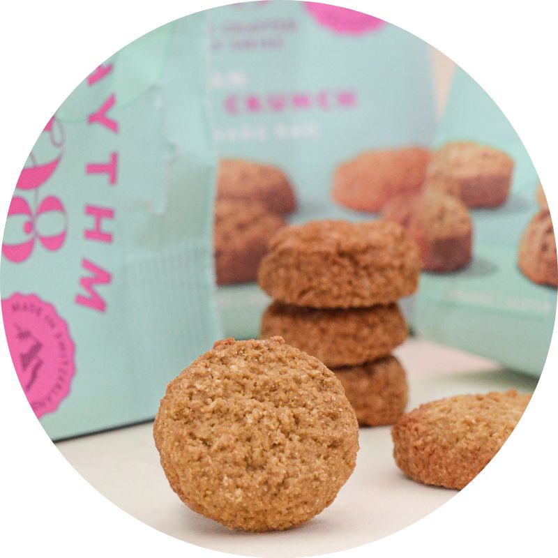 Rhythm 108 Biscuits Coconut Crunch 135g Bag Lifestyle Image