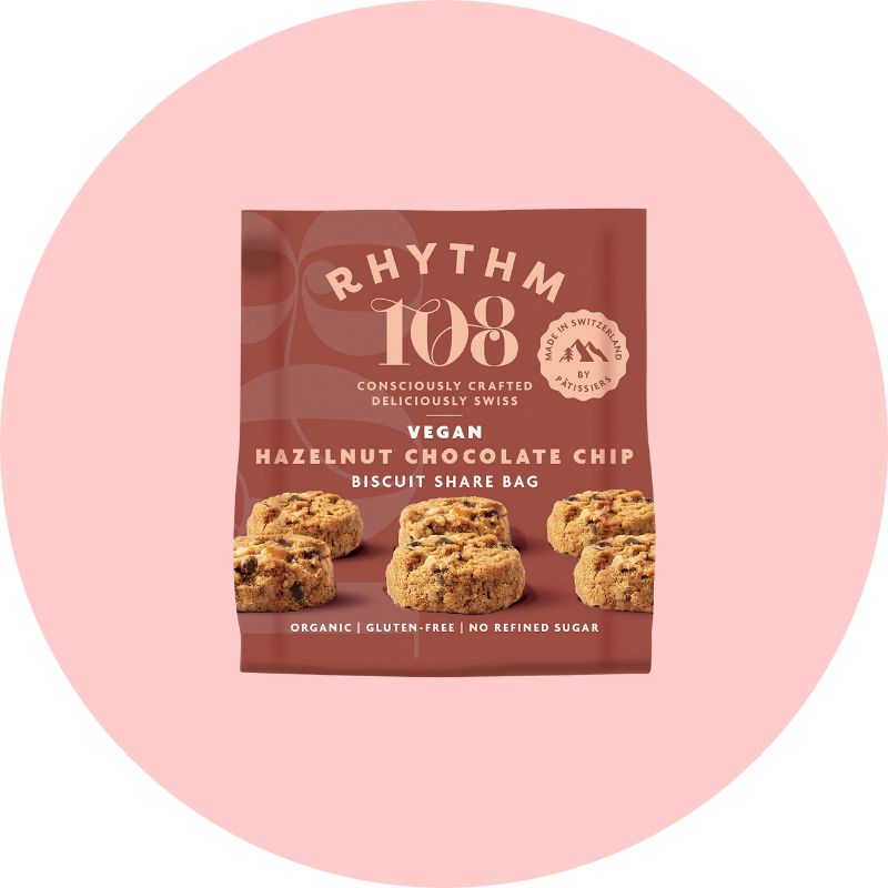 Rhythm 108 Biscuits Chocolate Chip Hazelnut 135g Bag