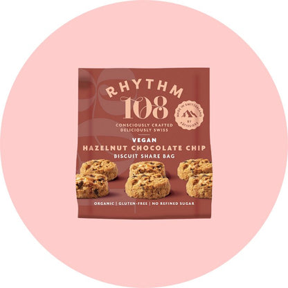 Rhythm 108 Biscuits Chocolate Chip Hazelnut 135g Bag