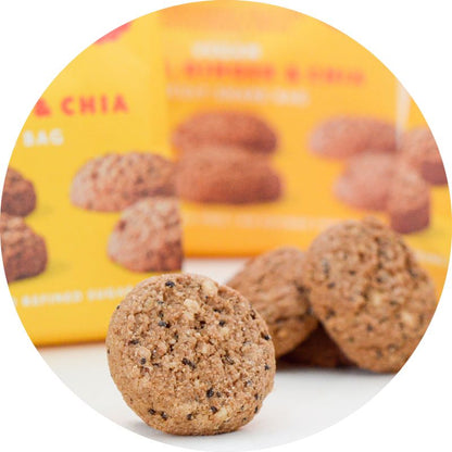 Rhythm 108 Biscuits Lemon, Ginger & Chia 135g Bag Lifestyle Image