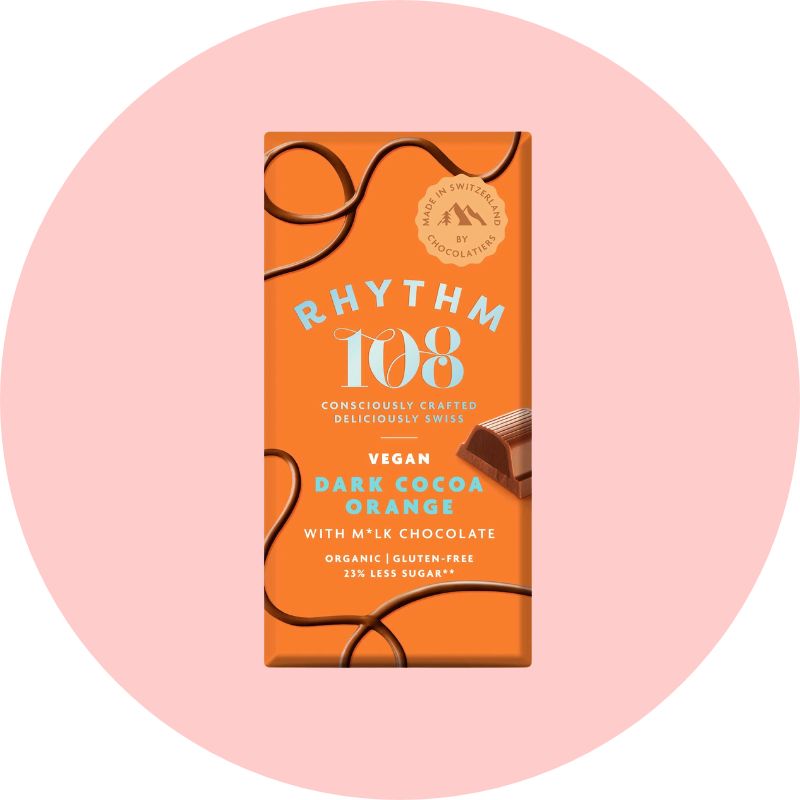 Rhythm 108 Chocolate Bar - Cocoa Orange, 100g