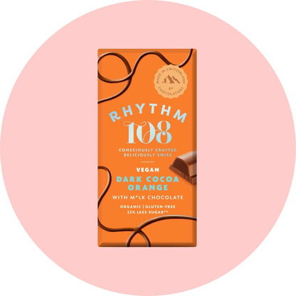 Rhythm 108 Chocolate Bar - Cocoa Orange, 100g