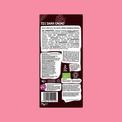 Seed & Bean Chocolate Bar 72% Cacao Reverse