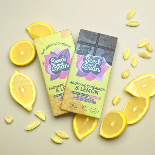 Seed & Bean Chocolate Bar Lemon & Cardamom Lifestyle