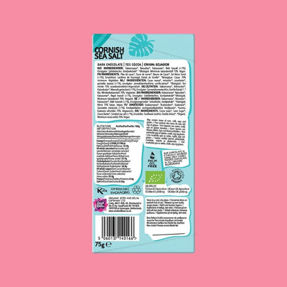 Seed & Bean Chocolate Bar Dark Cornish Sea Salt Reverse