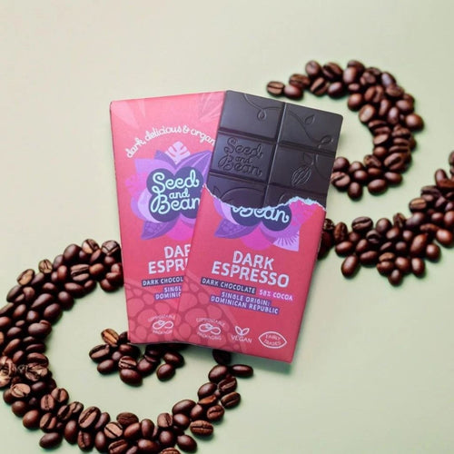 Seed & Bean Chocolate Bar Dark Espresso Lifestyle