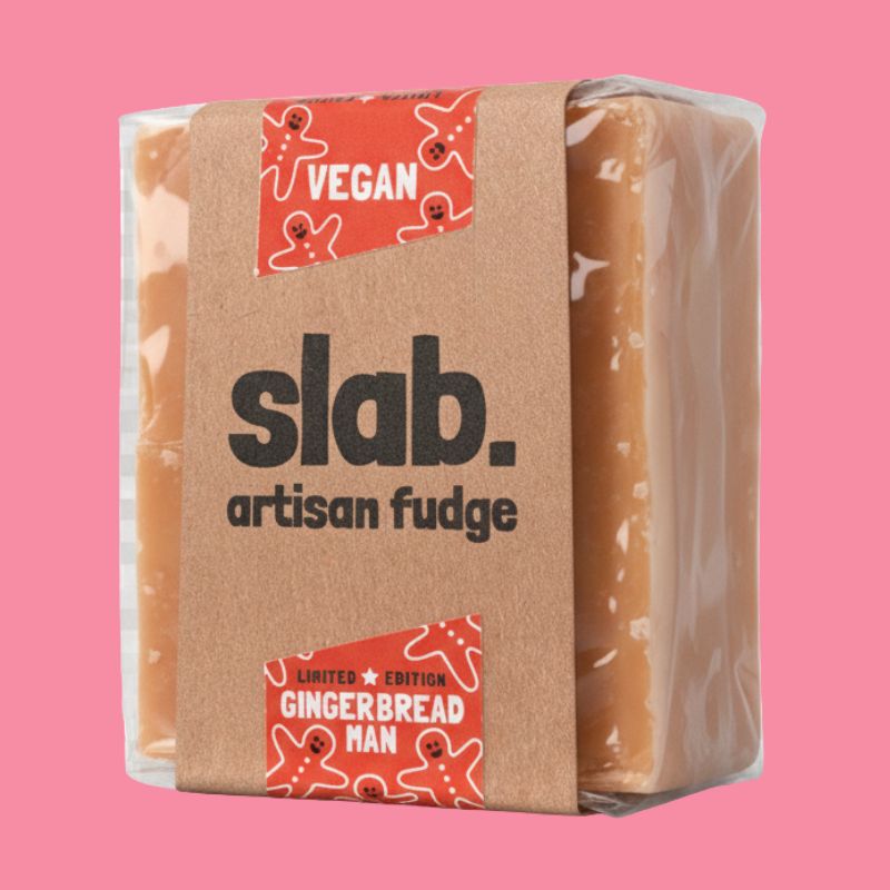 Gingerbread Man Vegan Fudge | 150g Slabs from The Vegan Candy Man