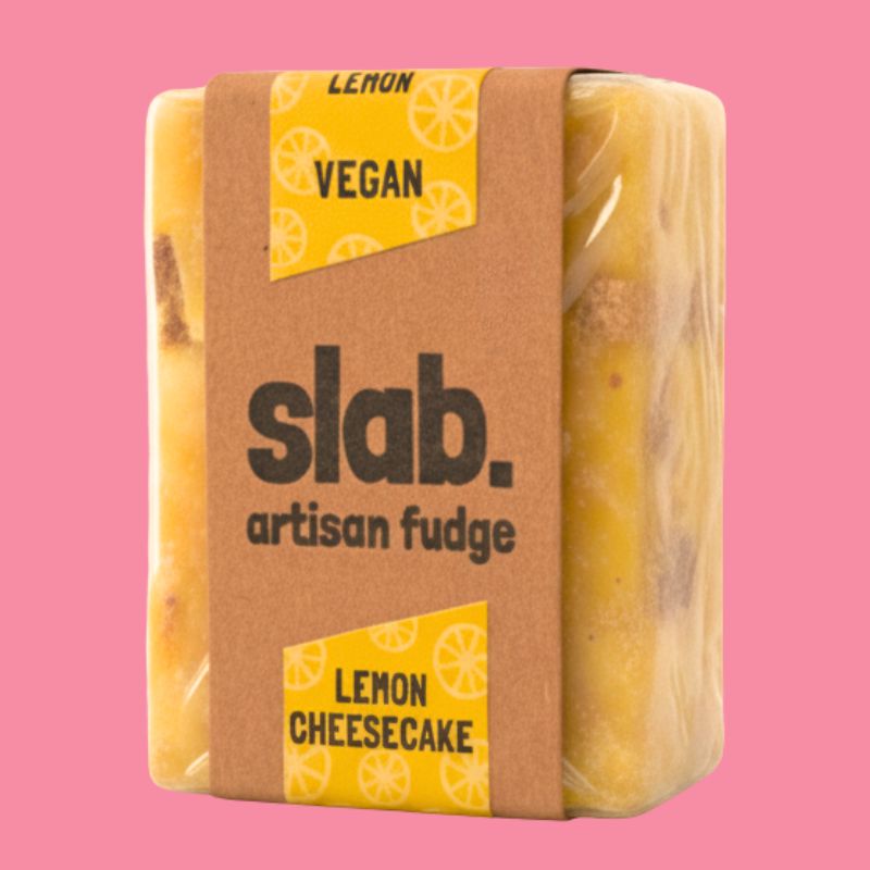 Lemon Slab Lemon Cheesecake Vegan Fudge | 140g Slabs from The Vegan Candy Man