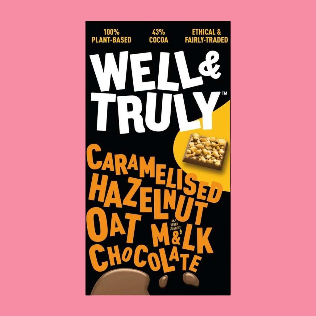 Well & Truly Chocolate Bar [Caramelised Hazelnut, 90g]
