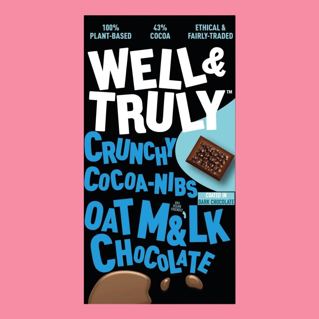 Well & Truly Chocolate Bar [Cocoa Nibs, 90g]