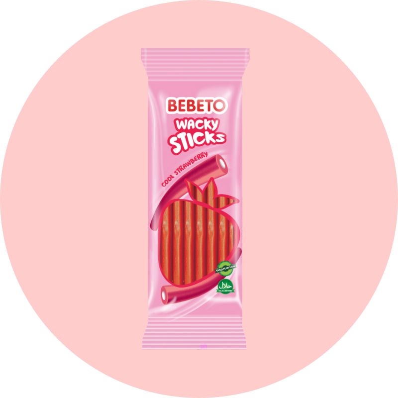 Bebeto Wacky Sticks Cool Strawberry