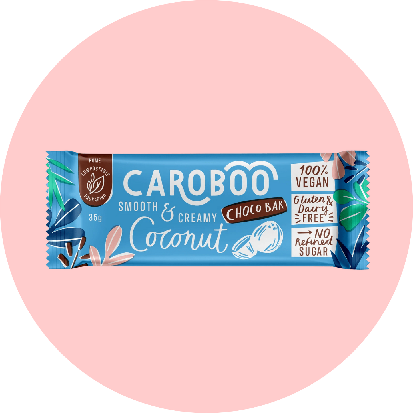 Caraboo Coconut Carob Chocolate Bar