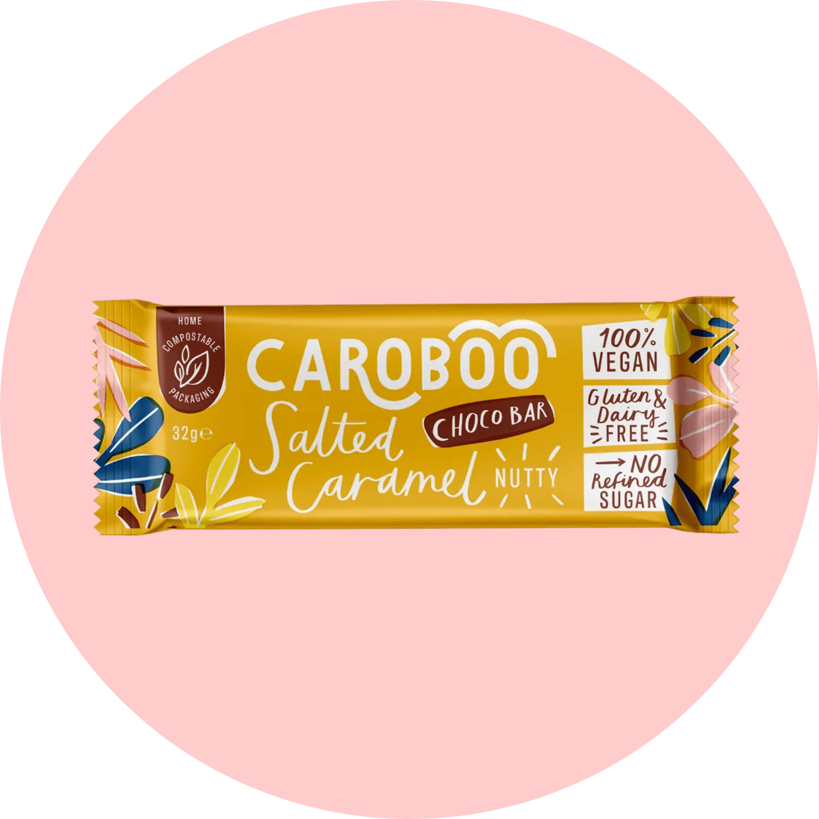 Caraboo Salted Caramel Carob Chocolate Bar