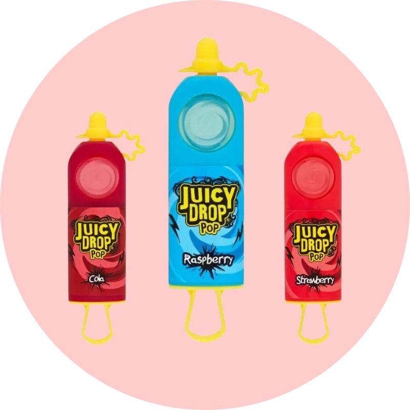 Vegan Juicy Drop Pop Lollipop With Sour Gel